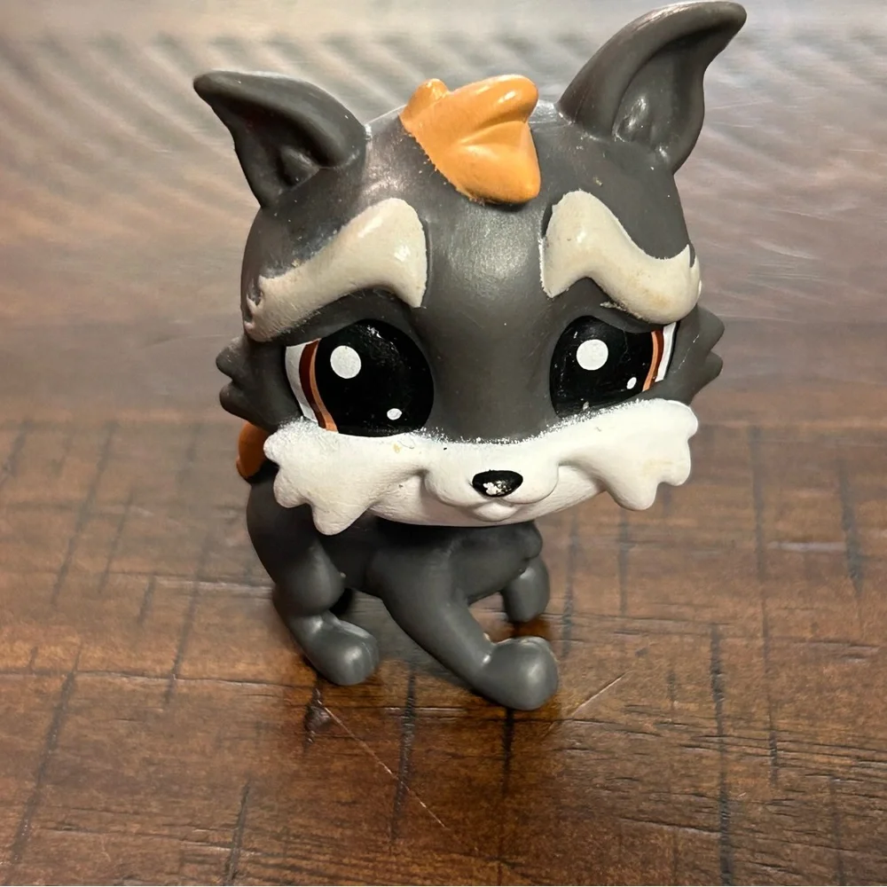 Littlest Pet Shop Pets Jedson‎ Whitebeard 180 Gray Brown Eyes Terrier dog